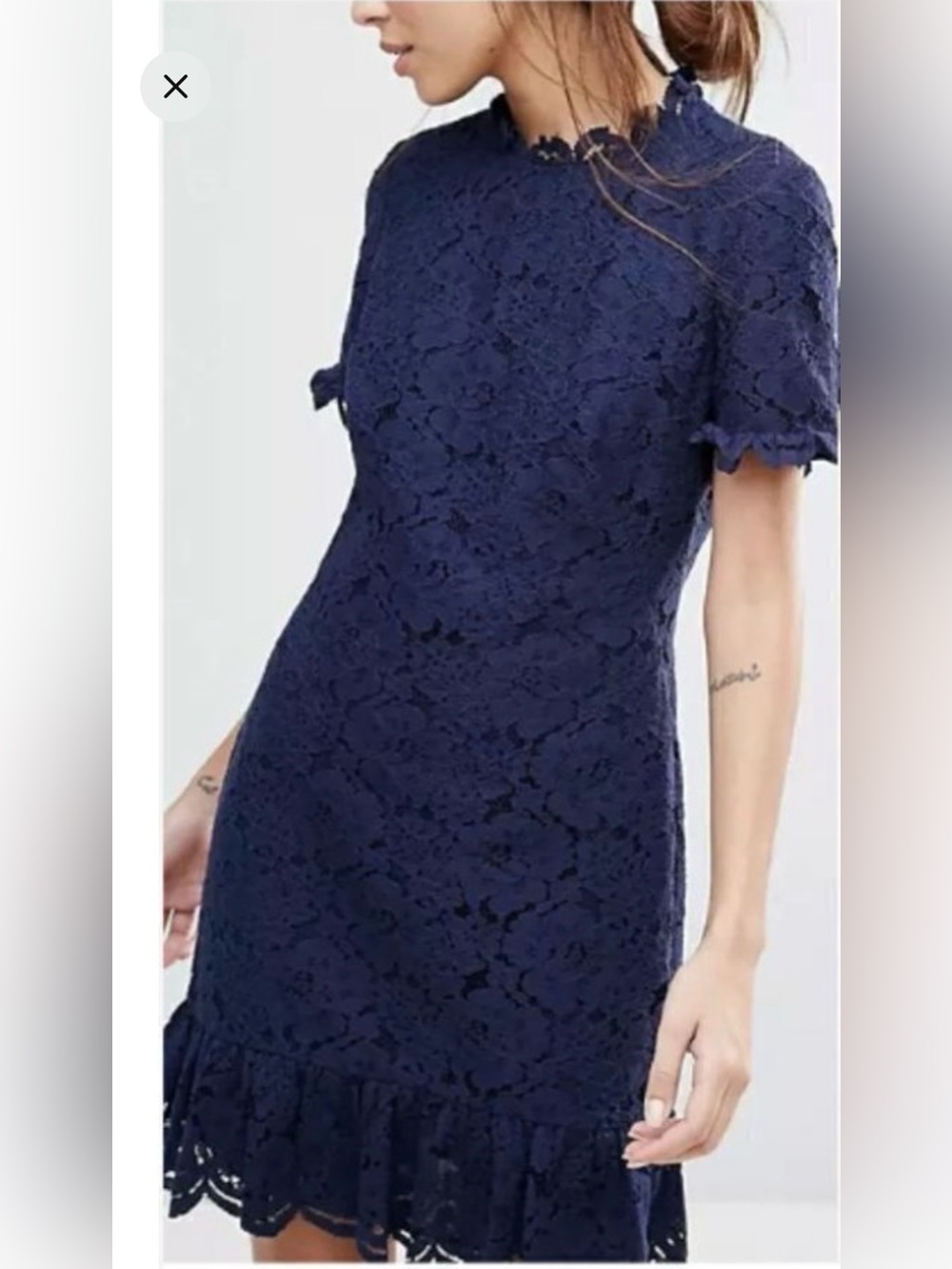 Whistles navy Blue Lace Dress